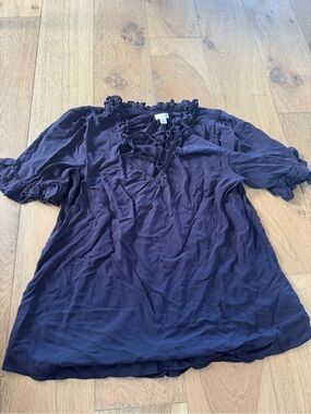 Odille Flowy Navy Blouse